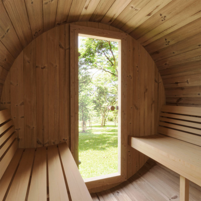 Sublime 6-Person Barrel Sauna